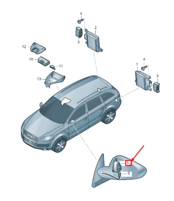 New AUDI Q3 8U Left Lane Change Assist Warning Display LHD 8K1949145A - Изображение 1 из 4