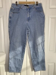 LA Blues Jeans Vintage Y2K Mom Baggy Tapered Leg High Waist Distressed Sz 18W - Picture 1 of 8