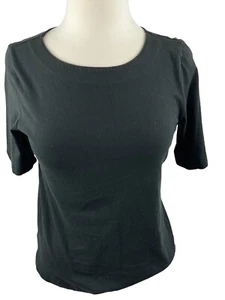 Blusa para mujer Ann Taylor LOFT manga corta negra cremallera trasera pequeña - Imagen 1 de 12