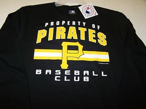 Pittsburgh Pirates Black Long Sleeve T Shirt Mens Medium New With Tags - Picture 1 of 1