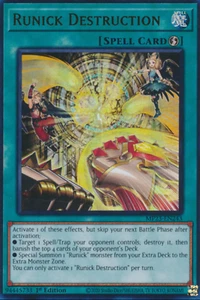 1X NM Runick Destruction - MP23-EN243 - Ultra Rare 1st Edition - Picture 1 of 1