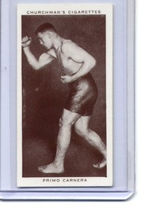 1938 Churchman Boxing Personalities #7 Primo Carnera EXMT+ 