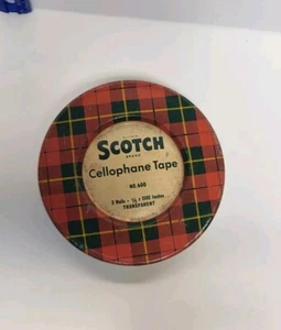 Vintage Scotch Brand Cellophane Transparent Tape Tin No.600 - Picture 1 of 9