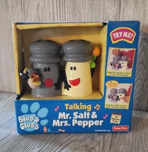 HTF Blue’s Clues Talking Mr. Salt and Mrs. Pepper Shaker 1999 New! - Picture 1 of 7