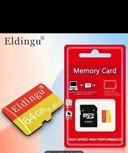 Tarjeta SD roja y dorada ELDINGU, tarjeta micro 64 GB Memory Card.