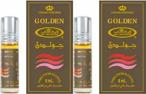 GOLDEN By Al Rehab 6ml Oil Perfume non Alcohol Attar Concentrated 2 BOTTLES - Picture 1 of 1