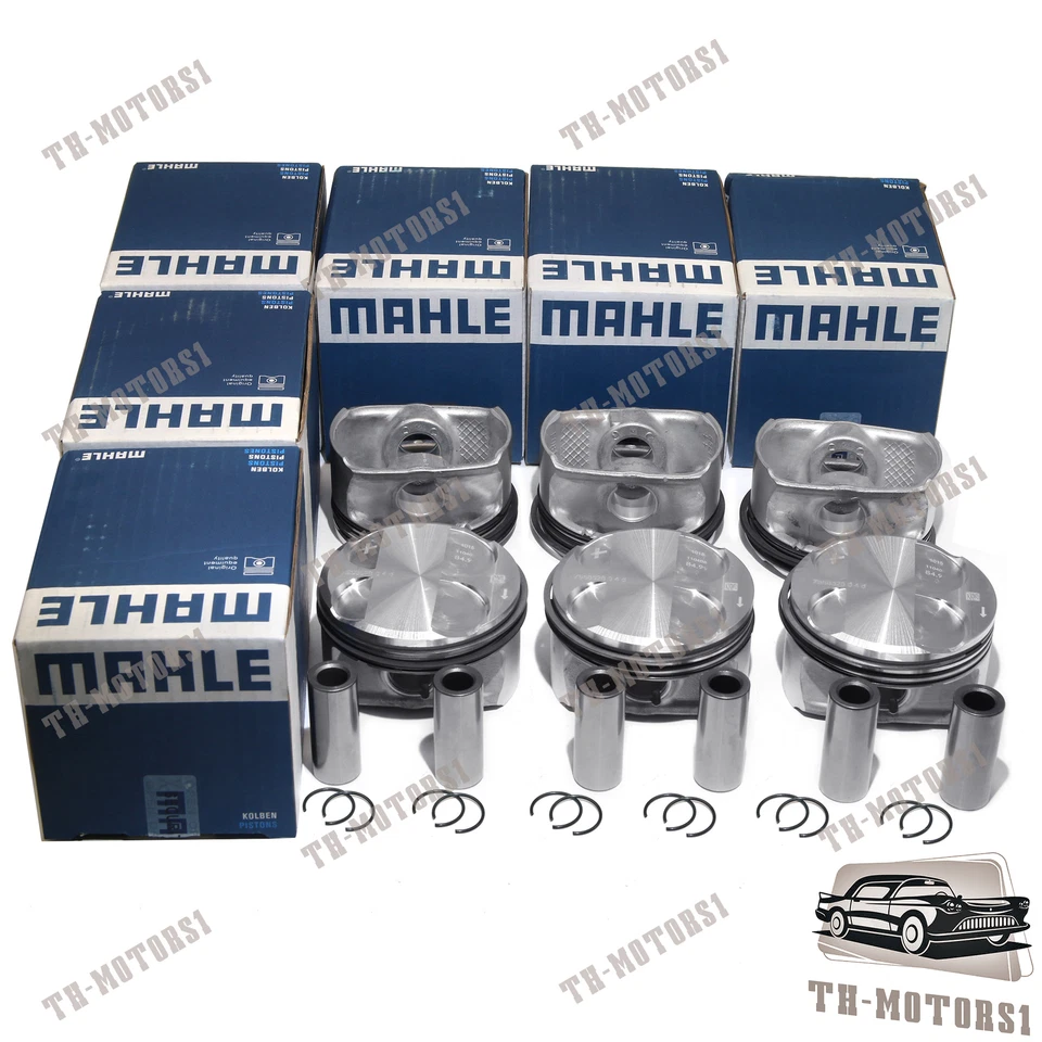 New OEM MAHLE Pistons & Rings Set 10.7:1 For BMW 3.0L L6 525xi Z4 730Li F25 E83 - Изображение 1 из 4