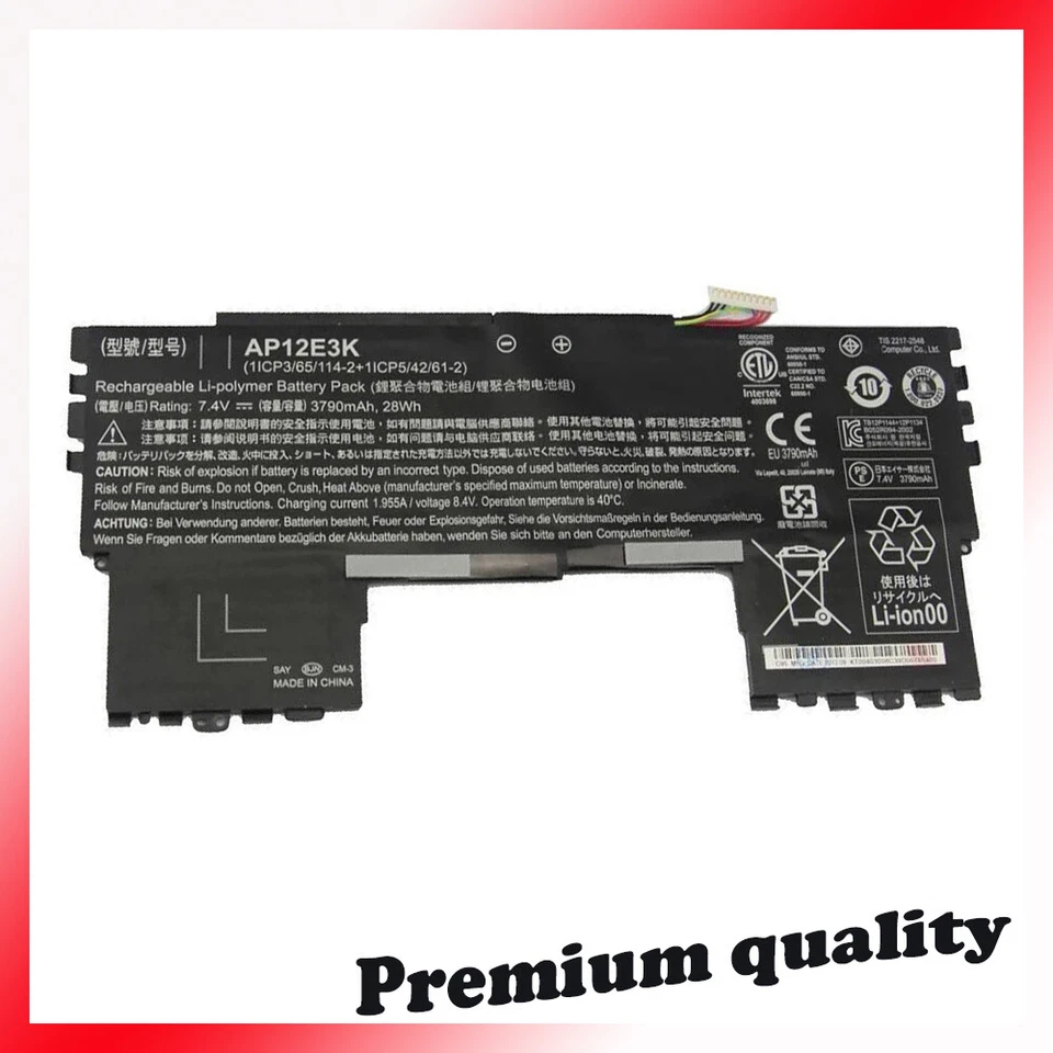 Nueva batería AP12E3K 28Wh para Ultrabook Acer Aspire S7 S7-191 Foto 1 de 1