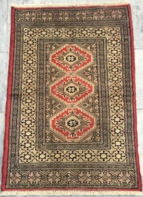 2x3 Vintage Afghan Handmade Door Mat Rug Sumak Tribal Turkish Wool Kilim Rug - Image 1 of 4