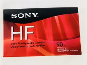 SONY HF BLANK AUDIO CASSETTE TAPE NEW SEALED 90 MIN HIGH FIDELITY - Picture 1 of 2