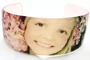Resin cuff bangle bracelet custom photo keepsake gift customized ur emailed pic - Picture 1 of 10