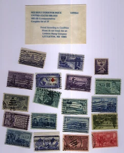 ESTADOS UNIDOS 1951-1952 CONJUNTO CONMEMORATIVO DE 19 SELLOS USADOS - Imagen 1 de 1