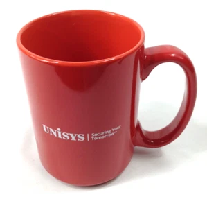 Unisys Red Company Logo Computer Ceramic Coffee Mug Cup | One-Sided Graphic - Picture 1 of 7