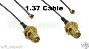 2 x 1,37 U.37 U.FL Mini PCI vers RP-SMA Pigtail antenne câble WiFi 4 pouces (10 cm) États-Unis - Photo 1/4