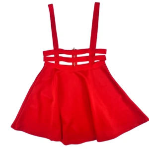 Blue Time Gr. M rot Harness Overall ausgestellt A Linie Straps Trägerhose Partyrock - Bild 1 von 12