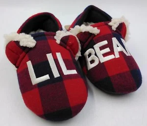 Dearfoams Cozy Comfort Infant Baby Unisex Navy Plaid Slipper Shoes Choose A Size - Picture 1 of 9