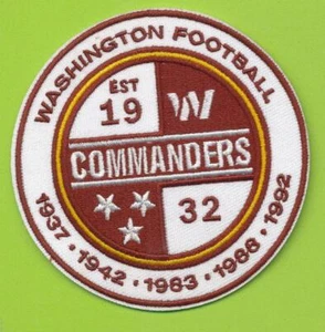 Parche de hierro bordado circular de 3" - Washington Commanders - Imagen 1 de 1