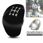5 Speed Gear Shift Knob Cap Cover For Ford Fiesta 08-16 Focus 05-13 S-Max C-Max