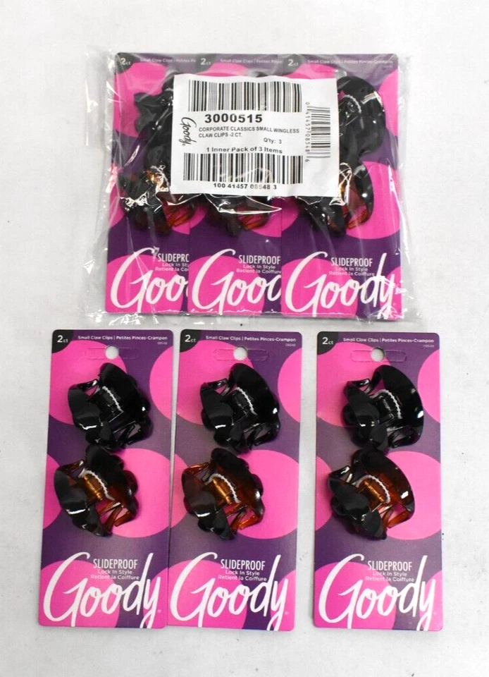 Goody Women Slideproof Wingless Claw Clip Small 2 Count