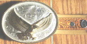 Eagle Buckle Belt & Chain for Western Boots !!! - Picture 1 of 8