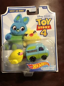 TOY STORY 4 CHARACTER CAR DUCKY AND BUNNY #8/8 HOT WHEELS DISNEY PIXAR MATTEL - Picture 1 of 2