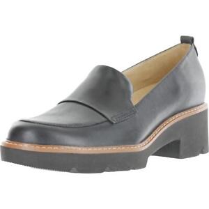 Naturalizer Womens Darry Black Loafer Heels Shoes 6 Medium (B,M)  2766