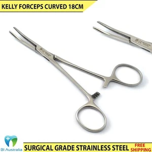 Hemostatic Curved Kelly Artery Locking Pliers Forceps 18cm Instrument Tools New - Imagen 1 de 5