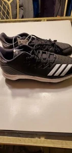 Botines de béisbol Adidas Icon rebote para hombre talla 13 negros - Imagen 1 de 6