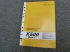 1991 Partner K500 Mark Ii Cut-Off Concrete Saw Parts Catalog Manual Book