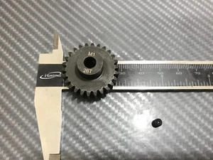 Mod 1 26T 27T 5mm Steel Pinion Gear Fits M1 Spur Gear Castle 1/8 Brushless Motor - Picture 1 of 2