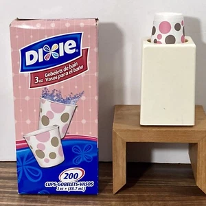 Dixie 3 oz Bath Cups Approximately 200 with Pop-Up Counter Top Cup Dispenser - Picture 1 of 15