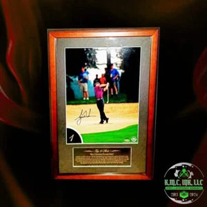 *PGA TIGER WOODS #1 OF #10 TOP TEN CANADIAN BUNKER SHOT CUSTOM FRAMED LIMITED ED - Picture 1 of 3
