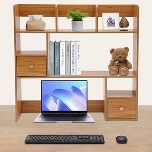 Open Storage Compartment Desktop Bookshelf Home Office Desk Organizer Shelf - Picture 1 of 10