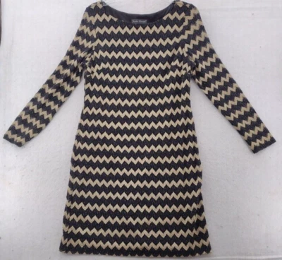 Платье женское Jessica Howard 14 черно-золотое зигзагообразное - Изображение 1 из 4