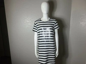 Ralph Lauren Black/White Sequin Short Mini Party Evening Dress (Size 8) - Picture 1 of 8