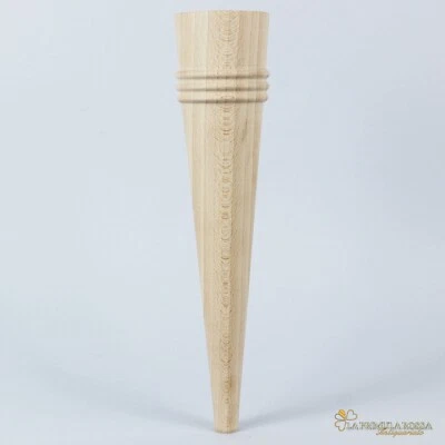 Piedi gambe in legno a spillo per restauro pouf sgabello mobili antichi anni 50 - Immagine 1 di 4