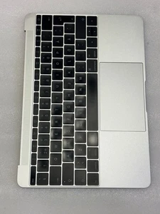 TOPCASE GEHÄUSE MIT TASTATUR WILDLEDER QWERTY FÜR MACBOOK 12" A1534 SILBER - Bild 1 von 2
