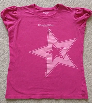 American girl Place T shirt girl size XL Chicago pink sparkle star - Image 1 of 4