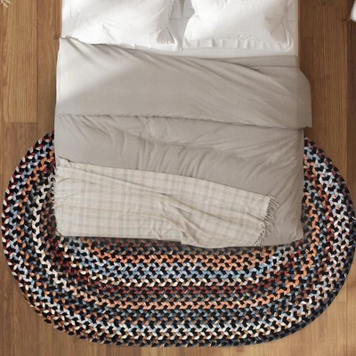 Rhody Rug Astoria AS82 Black Rock 4' x 6' Oval - Braided Area Rug, Home Decor... - Image 1 of 4