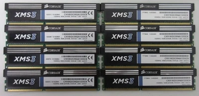 8x Corsair 4GB XMS3 DDR3 1333MHz 32GB Total CMX8GX3M2A1333C9 CMX16GX3M4A1333C - Image 1 of 4