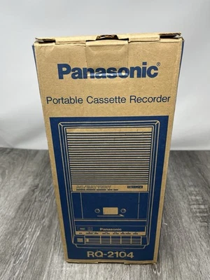 Panasonic Slim Line Portable Cassette Recorder Speaker AC/Battery RQ-2104 New - Image 1 of 4