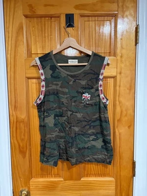 Ralph Lauren Denim & Supply камуфляжная майка с бисером L — Boho Festival Southwest - Изображение 1 из 4