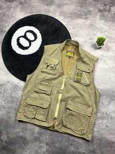 Camel Vintage Multi Pocket Adventure Vest Streetwear - Picture 1 of 16