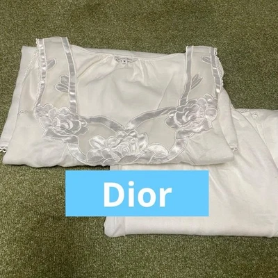 Christian Dior Pajamas M Size Non-Functioning White Lace Collar Design - Image 1 of 4