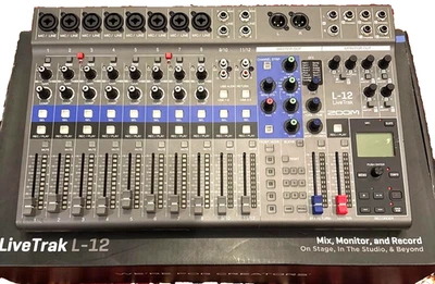 ZOOM LiveTrak L12 Digital Mixer Audio Interface Tested Box Adapter JP - Image 1 of 4