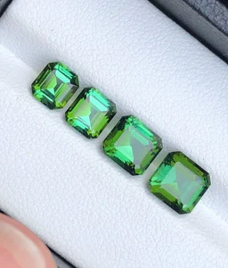 5,7 Karat natürlicher grüner Turmalin Ascherschliff lose Steine Posten - Bild 1 von 4