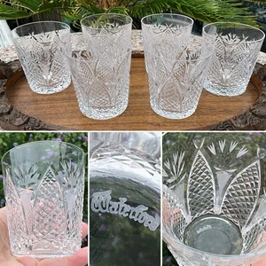 đź‘€SELTENES PAAR 3,5" WATERFORD DUNMORE WHISKY GESCHLIFFEN GLAS ALTMODISCH DIAMANT signiert - Bild 1 von 13