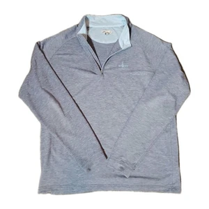 Peter Millar Mens Blue Bay Creek Golf Club Logo 1/4 Zip Pullover Size XL Stretch - Picture 1 of 10