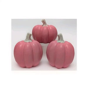 3er Set Trendige Rosa Harz Kürbisse Herbst Halloween Tier Tablett Deko - Bild 1 von 6