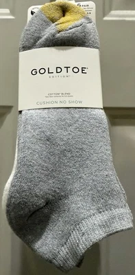 New! GOLDTOE EDITION Women’s Cushion No Show Socks 6 Pack. Shoe Size 6-9. Cute. - Image 1 of 4